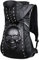 nice--buy Totenkopf-/Punk-Art-Rucksack, mit Kapuze, Nieten, Biker-Geldbörse, Gothic, 3D, Totenkopf, PU-Leder, Büchertasche, Python, Tagesrucksack, Schultertasche, Laptoptasche, Schwarz, Medium,