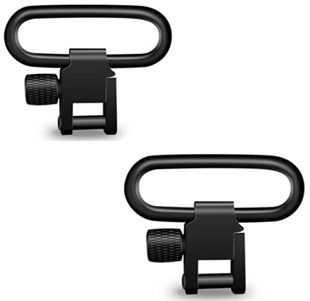 Gexgune Sling Swivels (2er-Pack) 1,0-Zoll-Gewehr- oder Schrotflinten-Sling-Befestigungshalterungen (schwarz)