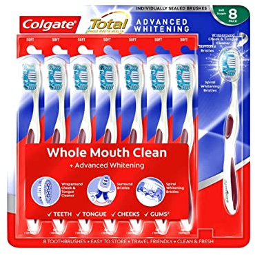 Colgate Total Advanced Whitening Zahnbürste, 8 Stück