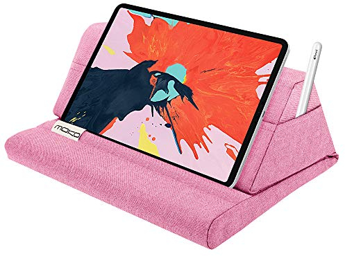 MoKo Tablet Kissen Ständer, Kissen Halter für Tablet bis zu 11 Lesekissen für iPad Air 5 10.9, New iPad Air 4 3 2, iPad mini 6 5 4 3, iPad 10.2 10th/2022, iPad 10.5/9.7, Samsung Tab, Rosa