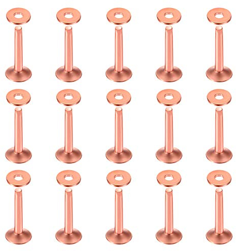 Swpeet Kit assortito di 50 rivetti in rame da 10 x 3,3 x 19 mm, kit fai da te in pelle per cinture, portafogli, collari, prodotti in pelle, artigianato, cinture, portafogli, collari, pelletteria fai