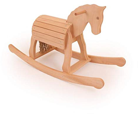 Schaukelpferd aus Holz | Holz-Schaukelpferd | Kinder-Schaukelpferd | Mini-Schaukel-Voltipferd 7020