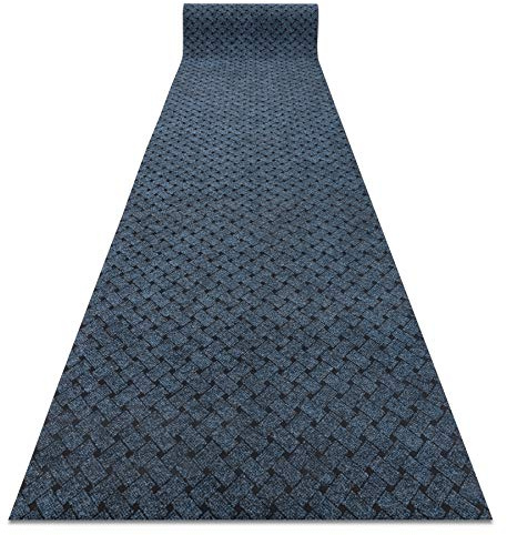 rugsx Türmatte Vectra 800 rutschfest Innen & Außen Blau 100x450 cm