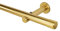 Gardinenstange Farbe Messing matt aus Metall, 20 mm Durchmesser, Vorhangstange für Wand- und Deckenmontage geeignet, einläufig, Endstück Kappe 160 cm