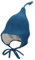 Sterntaler Baby Jungen Strickmütze GOTS - Zipfel Mütze aus Baumwolle Mit Bindeband - Mittelblau, 43