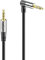 sonero® premium cavo audio con 1x spina 90°, jack 3,5 mm, 0,50 m, contatti dorati, nero