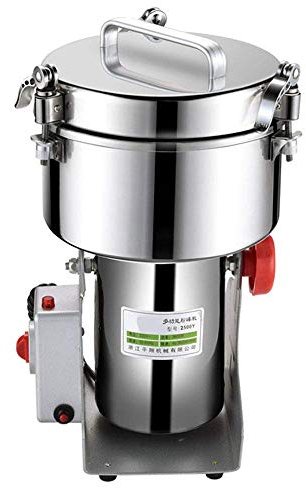 2500G Food Grinder Machine Electric Herb Grain Spice Grinder High Speed Grain Mill Stainless Steel Swing Type Mill Ultra-Fine Powder Grinding Machine for Kitchen Herb Spice Pepper Coffee Corn 220V