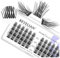 BEYELIAN Ciglia Finte Ciuffetti, C Curl Ciuffetti Extension Ciglia 48 Pezzi 0.07mm 10-16mm Mixed Fai Da Te Ciglia Finte per Uso Personale a Casa (Luxury, Trasparente)