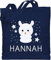 Baumwolltasche - Lama Bild lustig und Dein Name - Unisize - Navy Blau - personalisierter jutebeutel kinder personalisiertes stoffbeutel geschenke kindergarten einkaufstasche tasche baby jutetasche