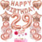 Deko 29. Geburtstag Frauen Tortendeko 29 Geburtstag Frauen Deko Geschenk für 29. Geburtstag Frauen Rosegold Geburtstag 29 Frauen 29 jahre Geburtstag deko Ballon 29 Geburtstag 29 jahre Frauen