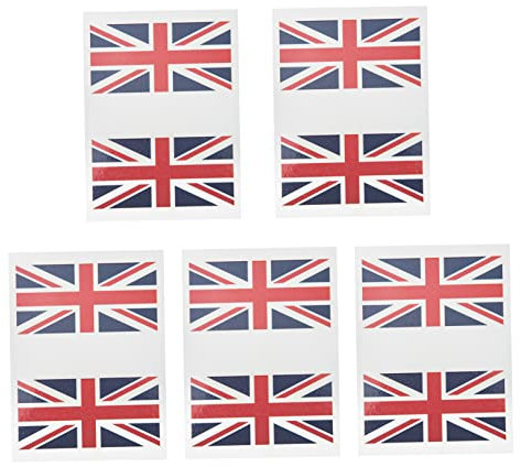 Gesichtsflaggenaufkleber 5 Satz Papier Pvc Temporäre Tattoos