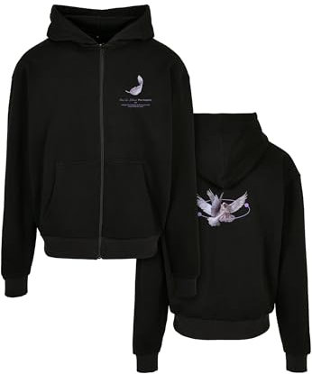 Mister Tee Herren Sweatshirt-Jacke Vive La Liberte Heavy Oversize Zip Hoody Black M