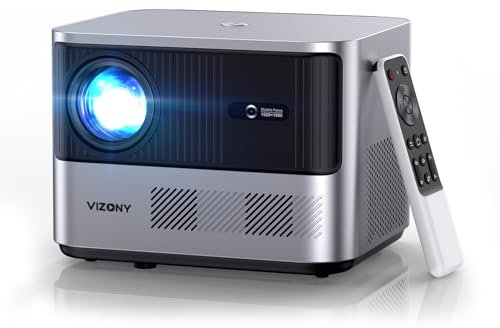 VIZONY FHD 1080P Projector with 4K Support, 800ANSI, 5G WiFi, Bluetooth, Full-Sealed Engine, Electric Focus, 4P4D, PPT, Zoom for Home Movies, Compatible with iOS, Android, PC, TV