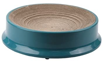 Kratzbrett Für Katzen Kratzbaum Für Katzen Aus Karton, Strapazierfähig, Wendbar, Gewellt, Katzenkratzunterlage, Kratzunterlage, Lounge-Sofabett Kratzmatten (Color : Grün, Size : 43.5 * 43.5 * 10cm)