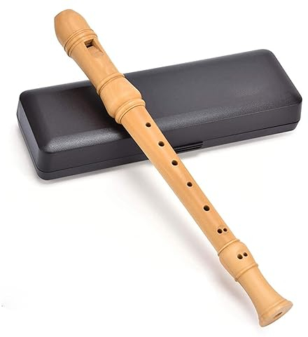 flûte à bec soprano Flûte À Bec Saxophone Flûte Bois Professionnel Clé C Blockflute Avec Étui Rigide (Color : 02)