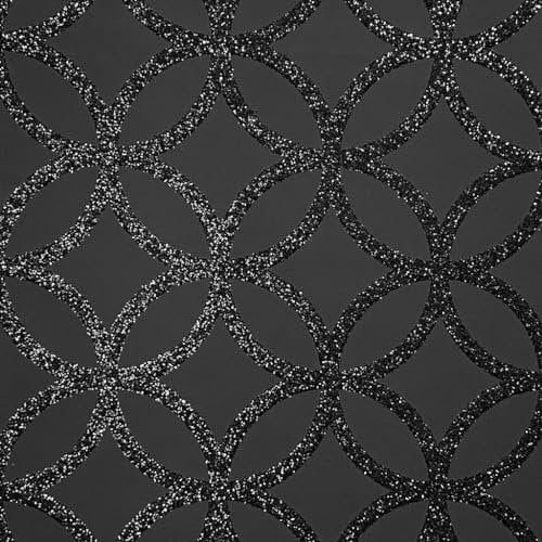 Arthouse Glitter Sequin Geo Black Wallpaper 921708