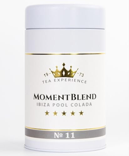 IBIZA POOL COLADA Nr. 11 - Exotische Fruchtentee mit Rooibos, Honeybush, Ananas, Mango, Papaya und Kokosnuss - 125 Gramm loser Tee von MomentBlend