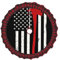 Red Line Feuerwehrmann USA Flagge Weihnachten Plaid Baum Rock Weihnachtsbaum Matte Indoor und Outdoor Neujahr Party Urlaub Dekoration