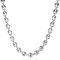 LOCCY Herren Kette Halskette, 6/7/9/11mm breit Edelstahl Kaffeebohne Kette Bohnenkette Silberkette Hip Hop Halskette für Männer Jungen, Länge 46/51/56cm, Silber (Silber-9mm Breit, 56)