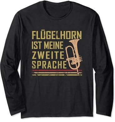 Flügelhorn Anstecker Hornspieler Musikinstrument Trompeter Langarmshirt