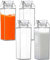 Bouteilles en Carton de Lait, 500ml/1L Bouteille d'eau Transparent en Plastique, Gourde à eau Portatif, Bouteille de Jus Vide Boissons Limonade thé Glacé pour Frigo Camping Pique-nique Sport Voyage