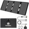ELECAENTA 60W Tragbar Solar Ladegerät Monokristallin ETFE Solarpanel Ultraleichtes IP68 Solarmodul Faltbares Solar Charger für iPhone,Andriod handy,Tablets,Tragbare Powerstation,Camping,Outdoor