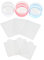 Beatifufu 3sets Nail Art Stamping Kit Silicone Nail Stamper with Templates Round Transparent Red Blue Stamps for Unique Designs Easy to Use Manicure Tool