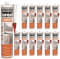 Neutral Silikon Universal Grau- Dichtstoff für Fassaden und Fensteranwendungen -Ideal zum Füllen von Fugen -Geruchslos - Witterungsbeständig (12 x 280ml)