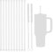 10 PCS Replacement Plastic Straws, Reusable Drinking Starws Compatible with HydroFlask Water Bottle 18-64oz and Other Brands, Water Bottle Straw Replacement with 2 Straw Brushes,Clear Straws Non Toxic