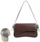 Zolura Geldbörse, Zolura Umhängetasche, Zolura Schultertasche, Retro vegane Ledertasche, Unterarmtasche (One Size,Brown)