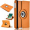 SU - Custodia in pelle con supporto girevole a 360° per Apple iPad Air 3 2019 di terza generazione e iPad Pro 10.5 2017 A1701 A1709 con funzione accensione/spegnimento automatico (arancione)