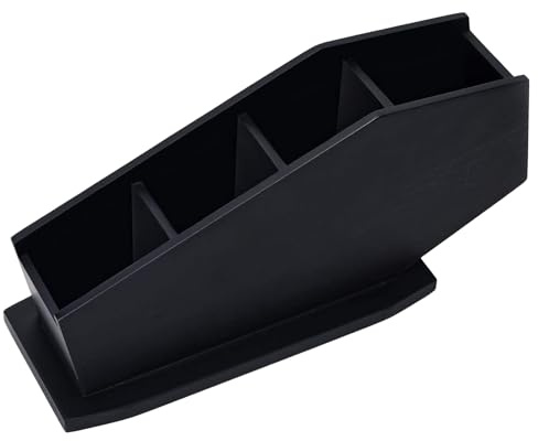 Porta pennelli da trucco, gotico in legno, porta trucchi | Pratico scomparto portapenne per trucco e Halloween