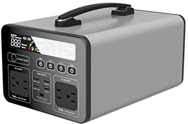 SDAJS Stazione di Ricarica Portatile ad Alta Potenza da 500 W e 1000 W, Alimentatore per accumulo di energia Solare AC, Presa da Campeggio Esterna (Colore: UAW1000)