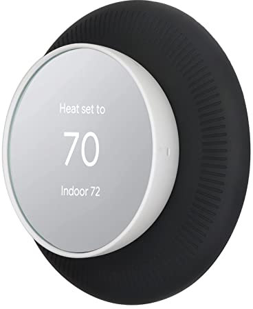 Wall Plate Cover Replacement for Google Nest Thermostat Soft Silicone Wear-resistant Easy Installation Thermostat Wall Bracket Cover Accessory