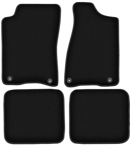 Wielganizator Velours Fußmatten passend für Audi 90 B3 (1986-1991) | Qualität: Basic - Genaue Passform, rutschfeste Untregrund 4-teilig - Schwarz