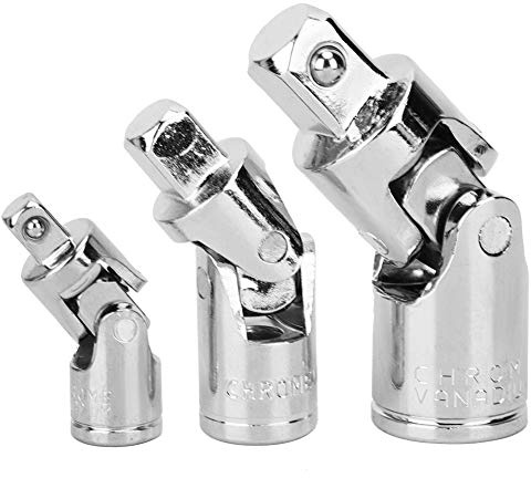 gelenk kupplung, RASTKY 3 PCs Gelenksockel -Set - Stahl, Spiegel Poliert, Abgestoßener Adapter für 1/4in, 3/8 Zoll und 1/2 Zoll Antrieb und Vielseitig für Reparaturen Modifikationen