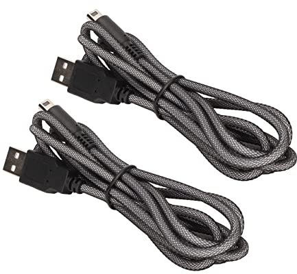 Cocoarm Cavo di Caricabatterie USB Intrecciato per 3DS, 2 Pcs Cavo di Caricabatterie di Carica 4,9 Piedi di Ricarica di Potenza Compatibile con 2DS 3DS XL Nuovo XL Nuovo 2DSXL NDSI NDSI LL, Universal