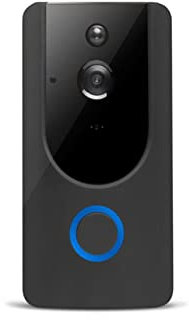 LYFDPN Wireless Video Doorbell, Smart Home Doorbell 720P HD Ring Camera 1.0 MP Night Vision Two-way Audio Phone APP Remote PIR Alarm (Nero)