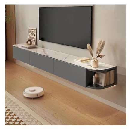 FAJNUZI2024 Mueble TV Colgante Centro de Entretenimiento Flotante, Soporte de TV Flotante con Almacenamiento Oculto y Abierto Mueble TV(Grande)