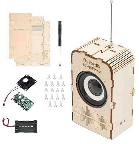 Radio Bausatz Holz, Lautsprecher Bausatz DIY Kits Radio, STEM Holzbausatz | Holz Experimente Wissenschaft für Kinder Geschenk