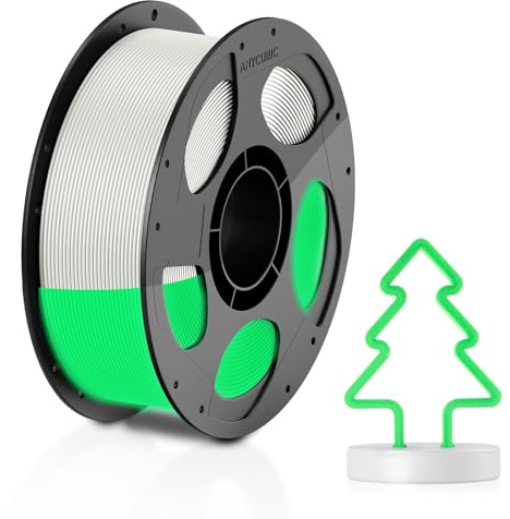 ANYCUBIC Glow in The Dark Filament, Hohe Helligkeit, Weiß (Grün im Dunkeln)