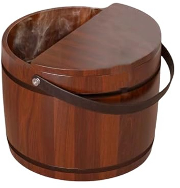 Bassin De Pied Pour Bain Avec Couvercle Relaxant | Bassin En Bois Pour Trempage Des Pieds Pour Sauna Buanderie Maison Lavage Des Mains Salle De Bain Chambre Dortoir