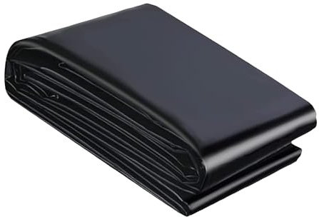 PSHYJUN Pond Liner Lámina 450 x 2200 cm UV Estable Revestimiento Negro Fcil de Cortar para Estanques de Jardín, Piscinas, Acuicultura, Negro