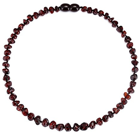 Cici's Story Bernsteinkette Baltischer Natur Bernstein | Länge ca. 28 cm (Cherry)