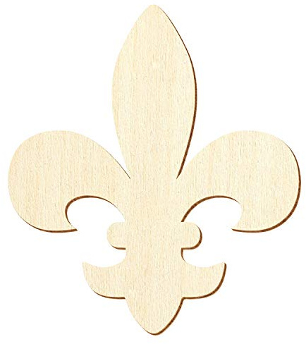 Holz Fleur-de-Lis (Wappen Lilie) - Deko Basteln 5-50cm, Größe:30cm, Pack mit:1 Stück