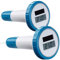 FreeTec Teichthermometer Digital: 2er-Set digitale Solar-Teich- & Poolthermometer, LCD-Anzeige, IPX7 (Teichthermometer wasserdicht, Wasserthermometer Pool, Messgerät)