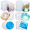 NC Epoxidharzform-Set für Gießharz 6 Stück Epoxidharz Kit DIY Silikonform aus Harz für Stifthalter, Kerzenhalter, Untersetzer, Aschenbecher