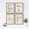 Nacnic Poster-Set, 4 Stück, mit Schiffspatenten, Erfindungen und alte Patente, Vintage, Format A3,