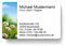 100 Visitenkarten, laminiert, 85 x 55 mm, inkl. Kartenspender - Frühling Gänseblümchen