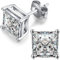 Ohrstecker Silber 925 Herren Zirkonia Diamant Herren Ohrringe Weißgold Zirkonia Quadrat Ohrstecker Männer Ohrringe Silber 925